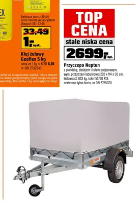 Przyczepa Neptun promocja w OBI