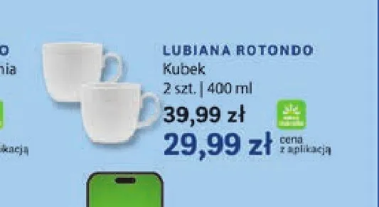 Kubek Lubiana Rotondo 2-pak 400 ml promocja w Stokrotka