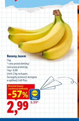 Banany luzem promocja w Lidl