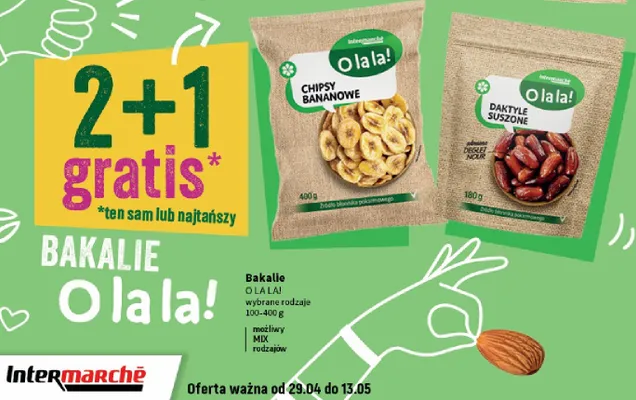 Chipsy bananowe O la la! promocja w Intermarche