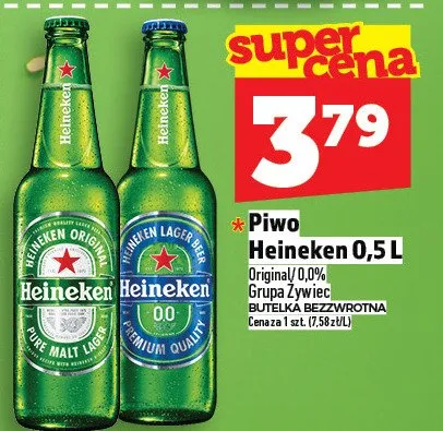 Piwo Heineken 0,5l promocja w TOPAZ