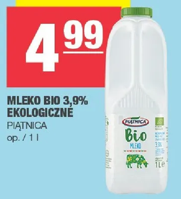 Mleko Bio 3,9% ekologiczne promocja w SPAR