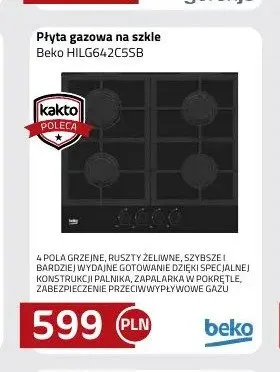 Płyta gazowa na szkle Beko HILG642C5SB promocja w kakto.pl