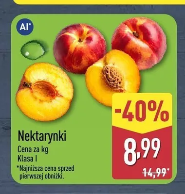 Nektarynki promocja w Aldi