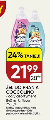 Żel do prania Coccolino promocja w Chata Polska