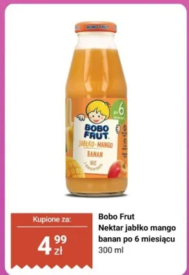 Nektar jabłko mango banan po 6 miesiącu promocja w Biedronka