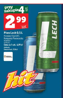 Piwo bezalkoholowe Lech promocja w TOPAZ