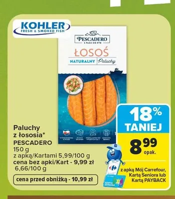 Paluchy z łososia PESCADERO promocja w Carrefour