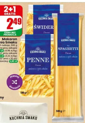 Makaron Spaghetti Kuchnia Smaku promocja w Dino