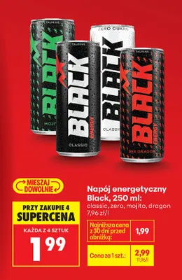 Napój energetyczny classic, zero, mojito, dragon promocja w Biedronka