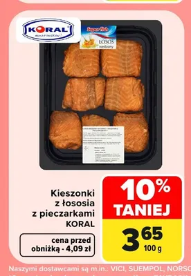 Kieszonki z łososia z pieczarkami promocja w Carrefour