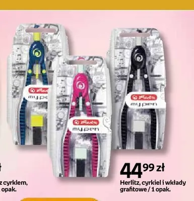 Cyrkiel i wkłady grafitowe Herlitz my.pen promocja w Empik