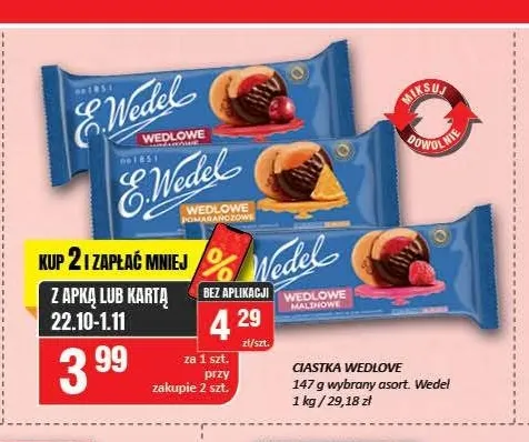 Ciastka Wedlove E.Wedel promocja w Chorten
