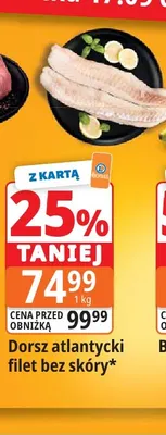 Dorsz atlantycki filet bez skóry promocja w Leclerc