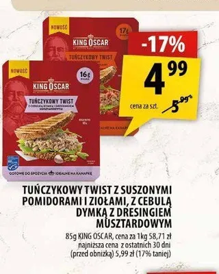 Tuńczykowy twist z cebulą dymką King Oscar promocja w Arhelan