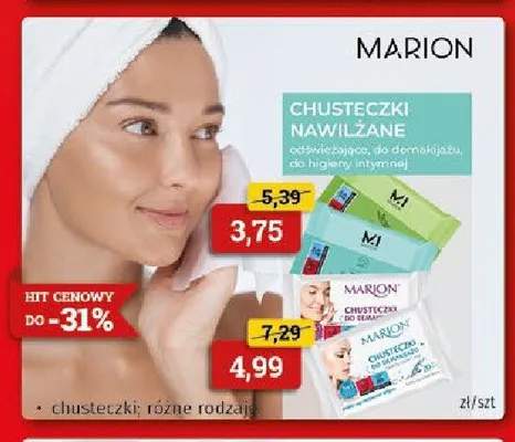 Chusteczki do demakijażu Marion promocja w Drogeria Kosmyk