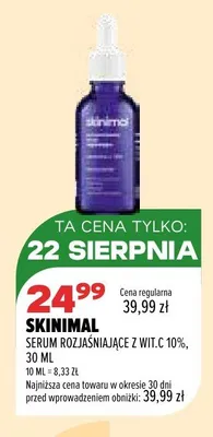 Serum rozjaśniające z wit. C 10% Skinimal promocja w Drogerie Natura