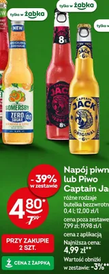 Napój piwny Captain Jack Cherry 8% promocja w Żabka