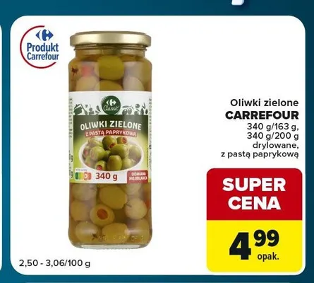 Oliwki zielone drylowane Carrefour Classic promocja w Globi