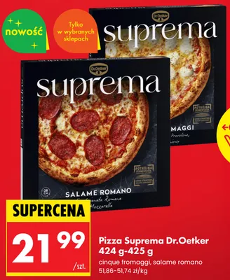 Pizza Suprema Dr.Oetker salame romano promocja w Biedronka