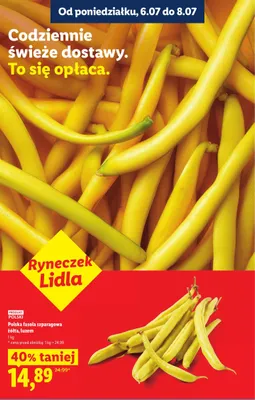 Fasola szparagowa żółta luzem Ryneczek Lidla promocja w Lidl