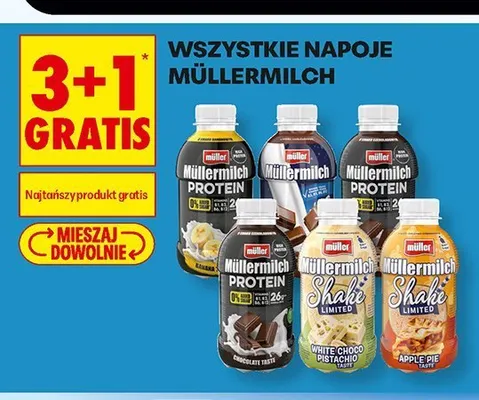 Napój mleczny Müller Müllermilch Protein o smaku czekoladowym promocja w Biedronka