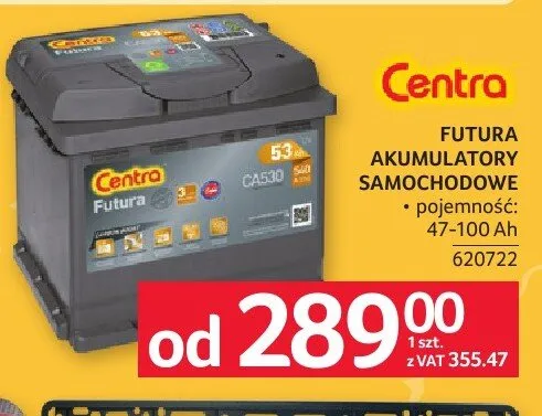 Akumulator samochodowy Centra Futura promocja w Selgros