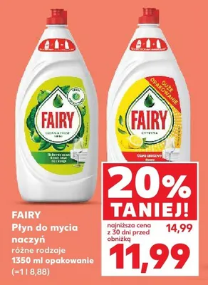 Płyn do mycia naczyń Fairy cytrynowy promocja w Kaufland