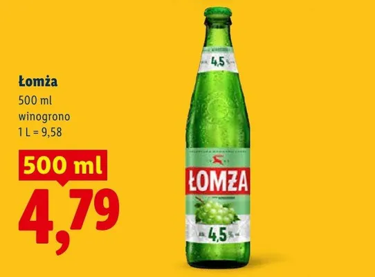 Piwo Łomża winogrono promocja w Lidl