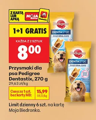 Przysmaki dla psa Dentastix Pedigree promocja w Biedronka