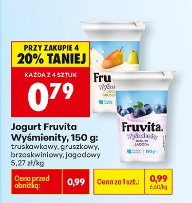 Jogurt wyśmienity, różne rodzaje promocja w Biedronka