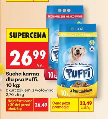 Karma sucha dla psa z kurczakiem promocja w Biedronka