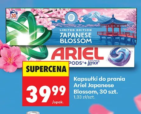 Kapsułki do prania Ariel Japanese Blossom 30 prań promocja w Biedronka