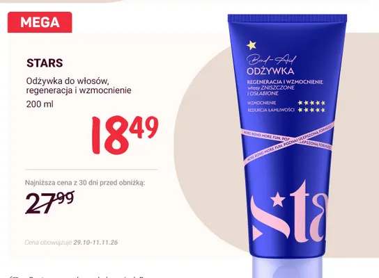 Odżywka do włosów regeneracja i wzmocnienie Stars promocja w Rossmann