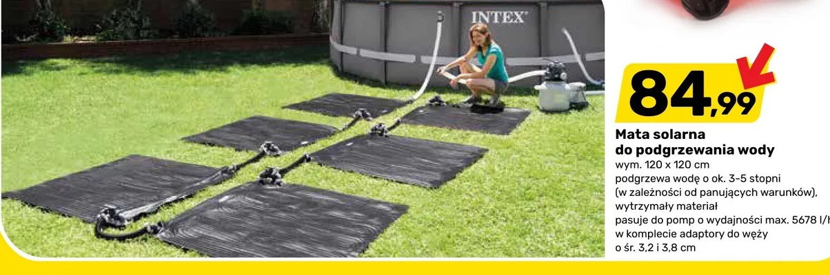 Mata solarna do podgrzewania wody promocja w Bricomarche