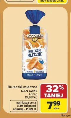 Bułeczki mleczne Dan Cake promocja w Carrefour