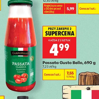 Passata Gusto Bello promocja w Biedronka