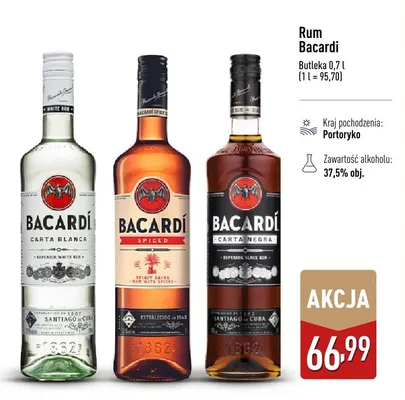 Rum Bacardi Spiced promocja w Aldi