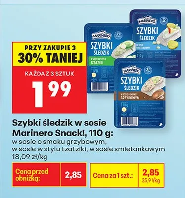 Śledzie szybki w sosie winegret Snacki promocja w Biedronka