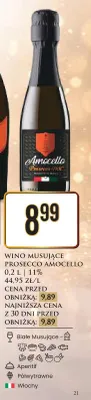 Wino musujące Prosecco Amocello promocja w Dino