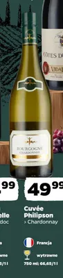 Wino białe Cuvée Philipson Chardonnay promocja w Netto
