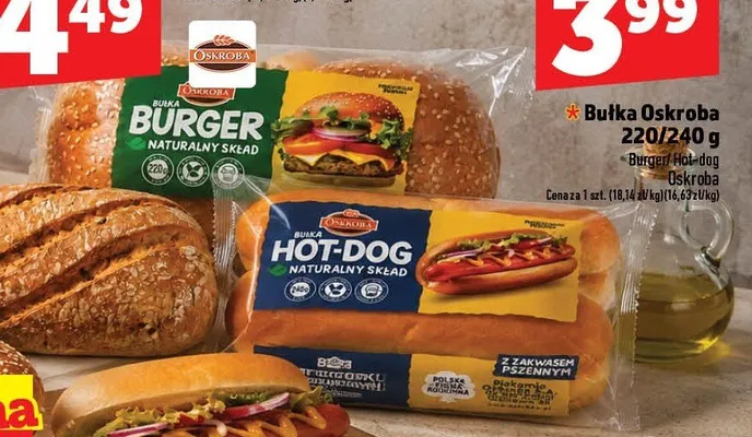 Bułka Burger Oskroba promocja w TOPAZ