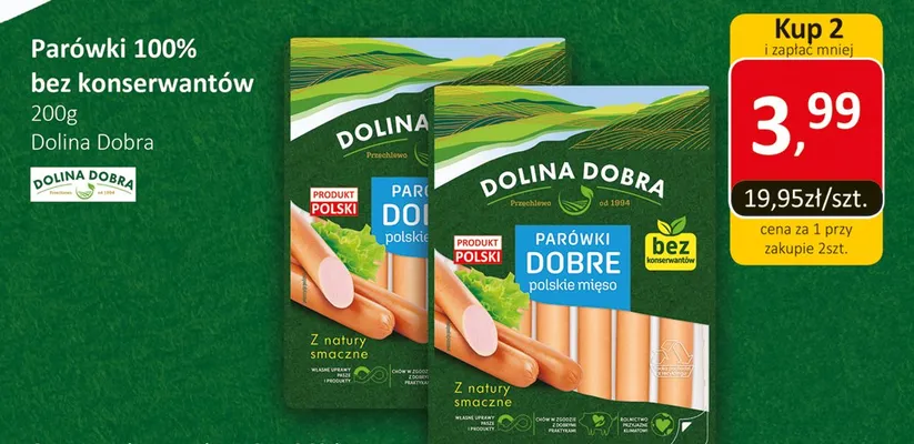 Parówki 100% bez konserwantów promocja w Market Point