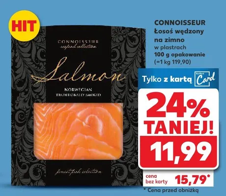 Łosoś wędzony na zimno w plastrach promocja w Kaufland