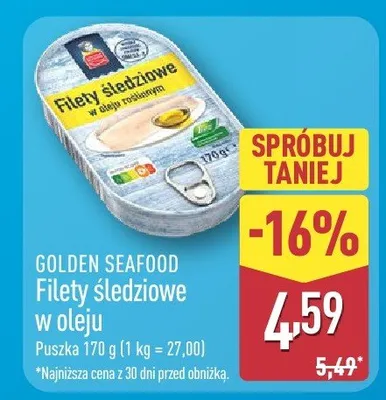 Filety śledziowe w oleju promocja w Aldi