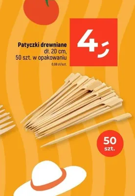 Patyczki drewniane dł. 20cm promocja w Dealz