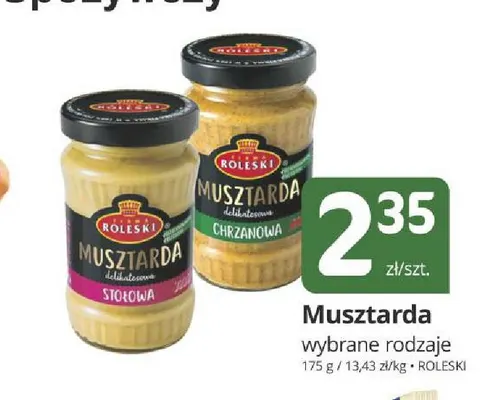 Musztarda delikatesowa stołowa Roleski promocja w Marketvita