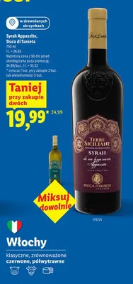 Wino Syrah Terre Siciliane promocja w Lidl