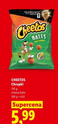Chrupki Cheetos Balls cheese balls promocja w Lidl