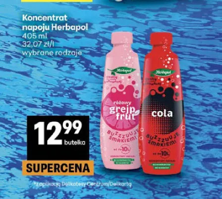 Koncentrat napoju Herbapol cola promocja w Delikatesy Centrum